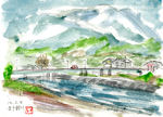 水彩画/五十鈴川